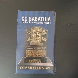 NEW CC Sabathia Hall of Fame Replica Plaque